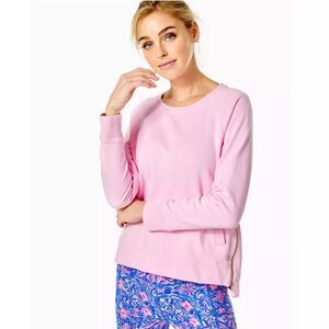 Lilly Pulitzer Luxletic Beach Comber Pullover Tunic Top Solid Cotton S 274337